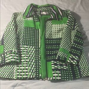 Green Patterned Women's Jacket